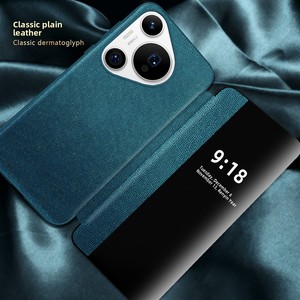 เหมาะสำหรับ Huawei Pura 70 Pro/Pura 70 Ultra/Pura 70 มาพร้อมเคสหนังเรียบแบบโปร่งใส ดีไซน์มินิมอล - Product Image 3