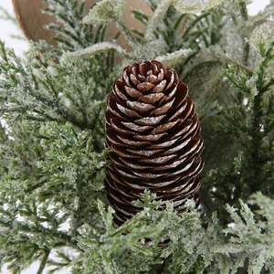 50Cm Decoración navideña País Aguja de pino sudamericano Simulación Pe White Mori Style Cypress Leaf Garland - Product Image 4