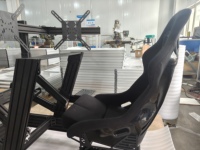 Simulador de Carreras de Realidad Virtual con Cabina Completa, Asiento Ergonómico, Soporte para Tres Monitores, Plataforma de Simulación de Conducción