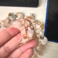 Ideas de nuevos productos 2025 30mm flor ágata Lune tallado cristales artesanías Natur flor de cerezo ágata luna creciente para regalo