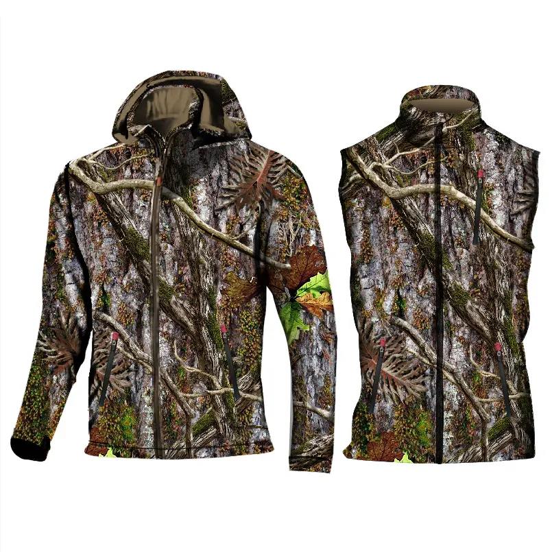 hunting wear hunting waterproof bionic camouflage print hunting jacket