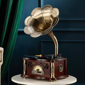Tocadiscos Clásico Retro con Función de Altavoz BT, Reproductor de Vinilos Vintage, Decoración para el Hogar, Regalo para Sala de Estar - Product Image 3