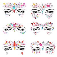 Visage Gemmes Adhésif Glitter Jewel Tattoo Sticker Festival Gems Rave Party Body Make up