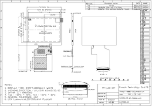 Màn Hình <span class=keywords><strong>Lcd</strong></span> Tft 12 Giờ 3.5*320 RGB 54 PIN 240 Cd/M2 Cho Máy POS Chế Độ Cảnh Quan 350 Inch - Product Image 6