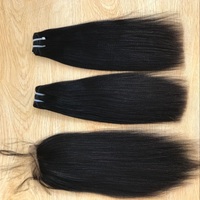 Nouvel Arrivage Extensions de Cheveux Humains Cambodgiens Lisses Yaki Légers, Tissages de Cheveux Vierges Double Drawn à Cuticules Intactes pour Professionnels