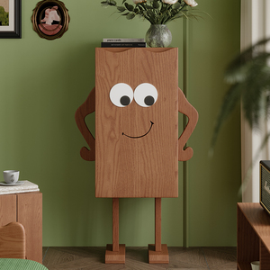 โต๊ะไม้ <span class=keywords><strong>akimbo</strong></span> หุ่นยนต์ข้างเตียงที่เรียบง่ายตู้เก็บของห้องนอนที่ทันสมัยสนุกน่ารักห้องนั่งเล่นตู้เก็บของติดผนังสำหรับรับประทานอาหาร - Product Image 2