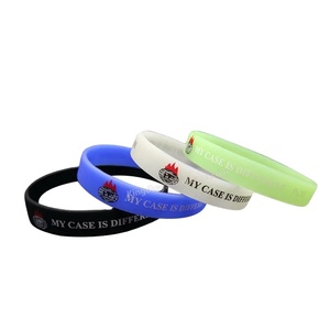 Vòng Đeo Tay Chạy Ban Đêm Khắc Chữ Màu Neon Dạ Quang Bằng Silicon Vòng Đeo Tay Dạ Quang - Product Image 1