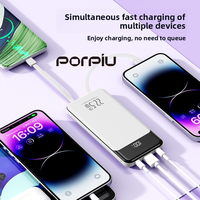 Banque d'alimentation portable de haute qualité 20000 mAh avec écran LED, entrée micro USB, charge rapide PD22.5W pour l'extérieur