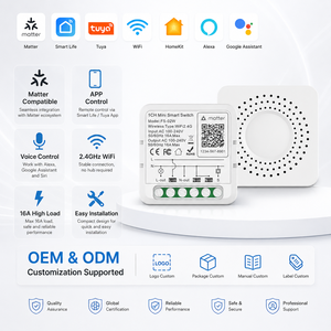 Module <span class=keywords><strong>de</strong></span> commutation intelligent Tuya Matter WiFi 16A avec commande vocale et minuterie pour projets commerciaux et distribution en gros - Product Image 2