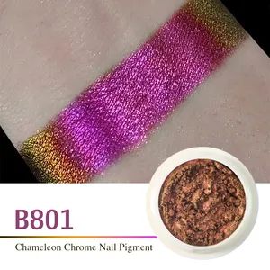 Großhandel Regenbogen Aurora Chamäleon Chrom-Nagelpigment Süßigkeitenpulver lose Pigment Nagel-Gel-Polierpigment