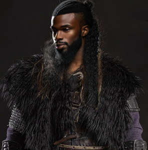 Capa de Guerrero Rey con Cuello de Piel para Invierno, Chal de Piel Vikingo, Capa de Piel Artificial Medieval para Guerrero, <span class=keywords><strong>Disfraz</strong></span> de Halloween - Product Image 3