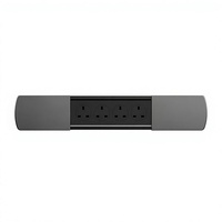 ZENHE 4 Stopkontak Standar UK BS dengan Penutup Geser, Soket Meja Tersembunyi dari Paduan Aluminium Anti-Curi 10A 250V Kabel 1.5m