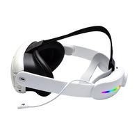 Sangle de tête confortable RV avec LED RGB et batterie intégrée, réglable, de remplacement, pour lunettes VR Meta Quest 3 Quest 3S, accessoires
