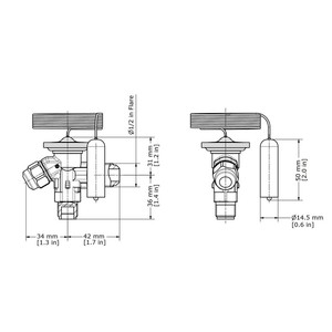 Yeni Orijinal Hazır Stokta 068Z3206 1/4 - 5.5TR Genleşme Valfi Gövdesi, T 2, R22,R407C, 3/8x1/2 Inç, F Endüstriyel Otomasyon PLC&PAC- - Product Image 4