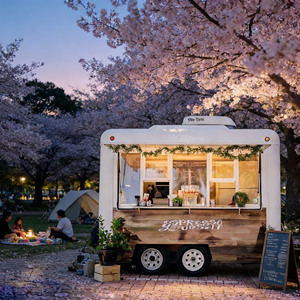 Scenic <b>Spot</b> Special Food Trailer Mobile Milk Tea Coffee Truck With <b>Led</b> Light - Product Image 1