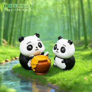 Nuova <span class=keywords><strong>serie</strong></span> Red <span class=keywords><strong>Panda</strong></span> di Weijs: accessori per micro-paesaggistica fai-da-te, <span class=keywords><strong>panda</strong></span> dispettosi e carini che mangiano bambole. - Product Image 4