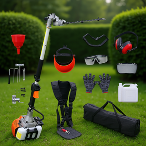 Taille-haie à essence 2 temps 26 cm³ avec tête réglable à double lame de 15,7 pouces pour arbustes et buissons - Product Image 2