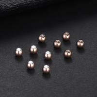 Lot de 10 perles de remplacement à sertir en acier chirurgical 316L à filetage interne pour bijoux de piercing