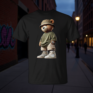 Camiseta con gráfico Urban Bear, estilo urbano, unisex, talla para adultos - Product Image 3