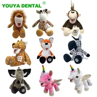 Modèle Anatomique Dentaire en Peluche : Adorables Figurines d'Animaux (Tigre, Lion, Girafe) pour l'Apprentissage du Brossage des Dents chez les Enfants et la Décoration de Clinique Dentaire