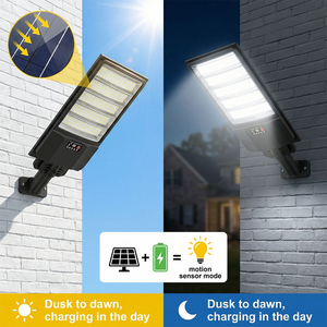 Lampadaires solaires ABS haute luminosité 200W SMD5730 120 LED IP65 étanches pour éclairage routier/jardin 6000K CE RoHS Angle de faisceau 270° - Product Image 1