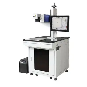 Máquina de marcação a laser para caneta com mesa rotativa, dispositivo portátil de marca líquida, máquina de fibra Raycus, fonte de 50 watts, 50W