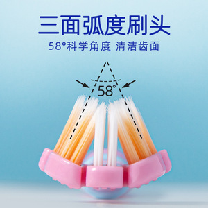 Brosse à dents manuelle Enjoylife à trois faces, poils souples, nettoyage 3D, usage domestique, adulte - Product Image 4
