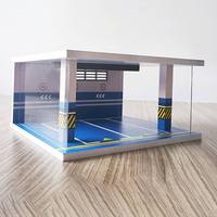 Vitrine d'exposition en acrylique de qualité supérieure pour modèles de garage urbain à l'échelle 1:32, pour blocs de construction architecturaux et boîtes de paysages miniatures