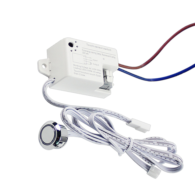 AC220V Detachable Embedded LED Cabinet wardrobe closet light motion Sensor Touch dimming sensor switch