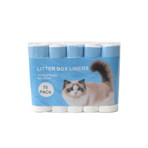 Otomatik kedi kum kabı Pet kaka poşetleri biyobozunur plastik İpli çöp filtresi ev kediler ve köpekler için çöp torbaları - Product Image 5