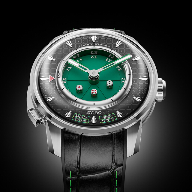 Lucky Harvey, Player Series, Automatic Mechanical Watch, Men, 43mm, Sapphire Crystal, Gaming Button, Self Winding ZLS304