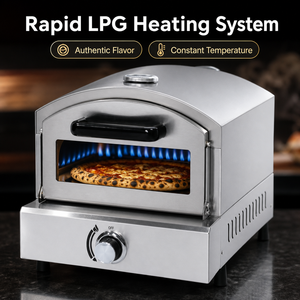 Horno de Pizza Comercial de Gas LPG para Mostrador, Horno de Pizza de Acero Inoxidable para Pizzería, Cafetería, Restaurante, Bar de Snacks, Cocina - Product Image 3