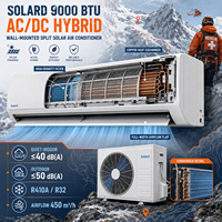 AC Solar 9000 BTU WIFI DC Inverter Wall Split Hybrid Pendingin Pemanas Grid+Home Eco Quiet Rumah Tangga Luar Ruangan Hotel