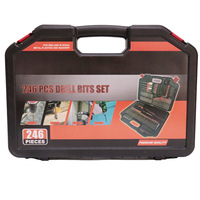 Kit d'outils électriques combiné : Forets hélicoïdaux en titane, Forets à bois, Embouts de tournevis, Clé à douille pour bois et ciment