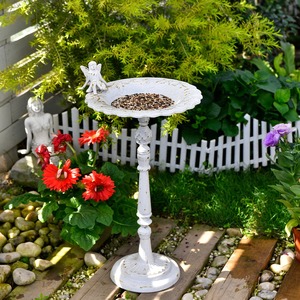 Mangeoire à oiseaux en fonte pour terrasses et cours extérieures Support à suspendre Ajoute des ornements de <span class=keywords><strong>jardin</strong></span> élégants Balcons Décorations de cour - Product Image 2
