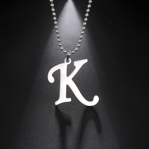 Collier de bijoux <span class=keywords><strong>en</strong></span> acier inoxydable avec <span class=keywords><strong>lettre</strong></span> A/B/C/D/E/F/G/I/J/N/<span class=keywords><strong>O</strong></span> pendentif Initial - Product Image 2
