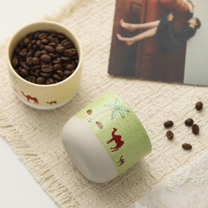 <span class=keywords><strong>Tasse</strong></span> à café en céramique rustique effet chameau, style vintage, pour latte art, à forte absorption d'arômes, créative, pour maîtres baristas - Product Image 2