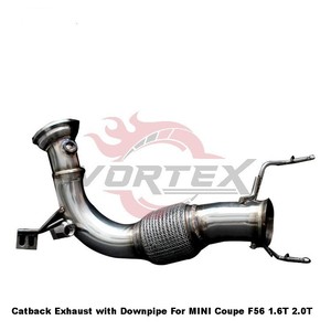 Vortex Performance Stainless Steel Exhaust Catback Downpipe Set for <b>MINI</b> Cooper F56 1.6T 2.0T 2014-2017 Electronic Valve - Product Image 4
