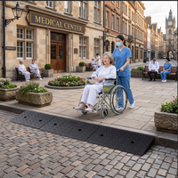 Rampe de seuil pour tapis d'escalade, panneau de seuil de trottoir, seuil d'escalier, caoutchouc plastique, bosse de vitesse, texturé, antidérapant, installation facile