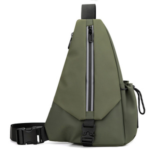 Custom logo Fashion Simple Oxford Leisure <b>Cool</b> Reflective Chest <b>Bag</b> Waterproof Lightweight Outdoor Men's Shoulder Crossbody <b>Bag</b> - Product Image 1
