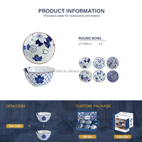 Vente en gros de bohème japonaise bols à riz en céramique de 4.5 pouces vaisselle en céramique assiettes bol bol rond ensemble pour restaurant