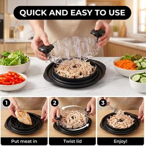 Custom Wholesale Upgraded <b>Meat</b> Shredder Transparent Lid Detachable Plate Food Grade Plastic Non-Stick Eco-Friendly New Arrival - Product Image 3