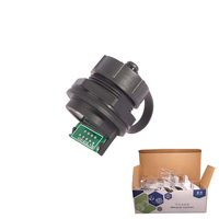 Conector Hembra RJ45 de Soldadura con Tuerca Frontal Tipo Bayoneta M25.2 (con PCB), Contacto de Cobre, Carcasa de Nailon, IP67 Impermeable