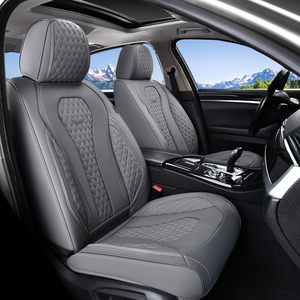 Universal Custom Nappa Leather Full <b>Set</b> Car Seat Covers <b>Waterproof</b> Breathable Luxury Sports Car Seat Cover - Product Image 5