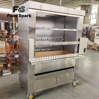 Barbecue rotatif brésilien sur chariot robuste pour cuisine extérieure 2025 – Idéal pour agneau, poisson, pain et oie