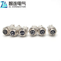Connecteur d'aviation ZLconnector, prise mâle/femelle GX20 à 2/3/4/5/6/7/8/10/12 broches, adaptateur de câble rond de 20 mm, 10A IP67, automobile