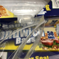 Sacs à sandwich jetables avec fermeture éclair, pochettes PE étanches et anti-humidité pour le stockage alimentaire à la maison et en déplacement