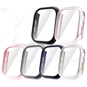 Coque en verre pour <span class=keywords><strong>Apple</strong></span> <span class=keywords><strong>Watch</strong></span> 10 42mm 46mm Pc Protecteur d'écran I <span class=keywords><strong>Watch</strong></span> Series 4/5/6/<span class=keywords><strong>7</strong></span>/8 Smart <span class=keywords><strong>Watch</strong></span> Accessoires Case - Product Image 1