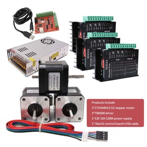 ชุดมอเตอร์สเต็ปเปอร์ HANPOSE Cnc แรงบิดสูง 40N.cm 1.5A ขนาด 40 มม. มอเตอร์แบบเพลาคู่ 17HS4401S-SZ -<span class=keywords><strong>TB6600</strong></span> ไดรฟ์มอเตอร์สเต็ปเปอร์ <span class=keywords><strong>Nema</strong></span> <span class=keywords><strong>17</strong></span> - Product Image 1