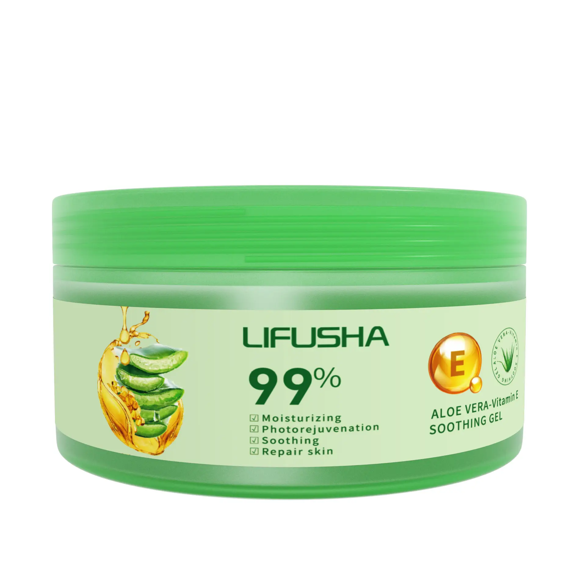 Gel de Aloe vera orgânico para rosto, creme para acne, hidratante atacado OEM, pós-sol, calmante, hidratante, hidratante, cuidados com a pele